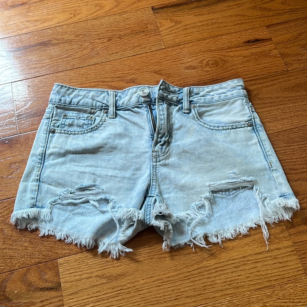 AE denim shorts
